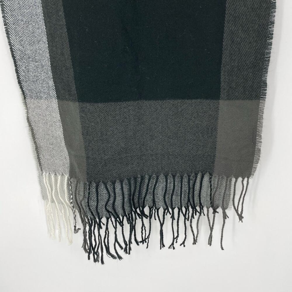 Express Color Block Gray Scarf One Size - Picture 4 of 7
